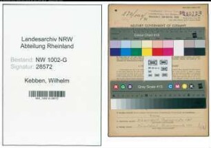 Entnazifizierung Wilhelm Kebben, geb. 09.03.1902 (Schausteller)