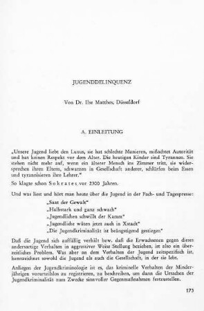Jugenddelinquenz