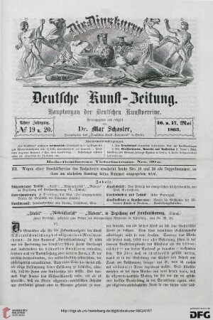 Nr. 19. u 20 (10. u. 17. Mai 1863)