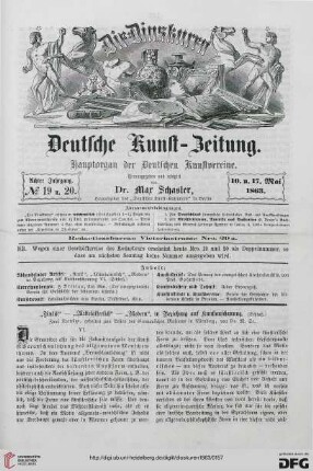 Nr. 19. u 20 (10. u. 17. Mai 1863)