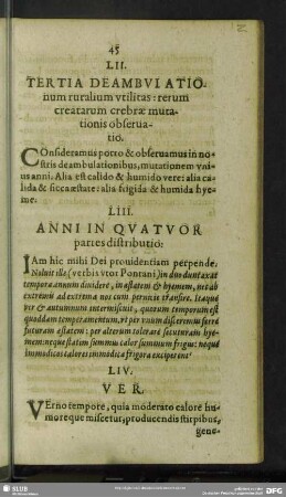 LIII. Anni In Quatuor partes distributio