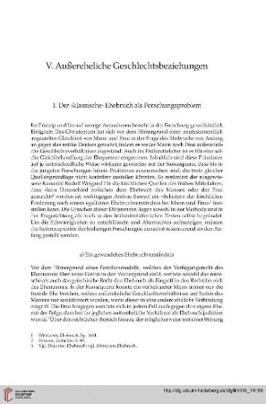 V. Außereheliche Geschlechtsbeziehungen