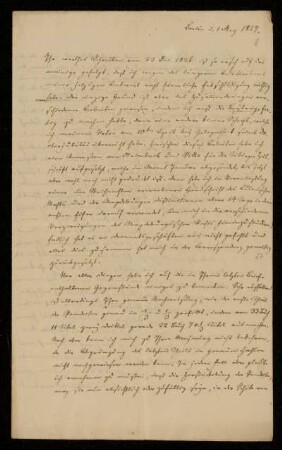 8: Brief von Friedrich August Biener an Gustav Hugo, Berlin, 1.5.1827