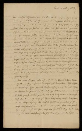 8: Brief von Friedrich August Biener an Gustav Hugo, Berlin, 1.5.1827