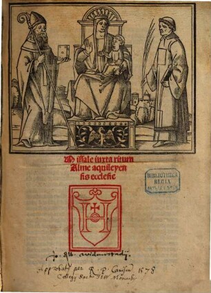 Missale iuxta ritum almae aquileiensis ecclesiae