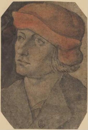 Brustbild eines Jünglings mit roter Mütze