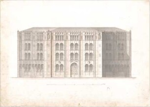 Voit, August von; München, Maximilianstr.; Wohnbauten - Aufriss