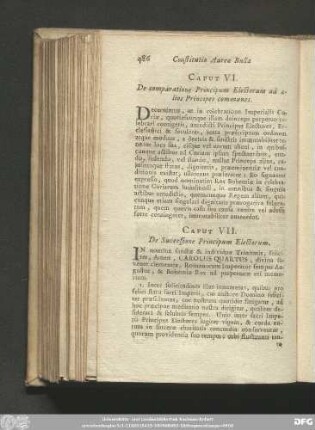 Caput VII. De Successione Principum Electorum.