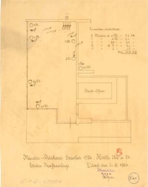 Muster-Bäckerei Gesolei 1926, Halle 23a u. 24. Elektrische Kraftanlage