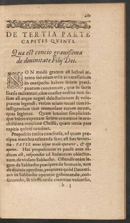 De Tertia Parte Capitis Quinti.