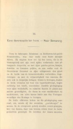 III. Eene dansreceptie ten hove. - Naar Semarang