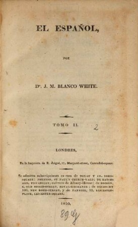 El Español. 2. 1810