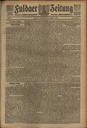 Zweite Ausgabe vom Samstag, den 27. Februar 1909.