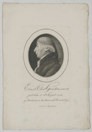 Bildnis des Ernst Chr. Grattenauer