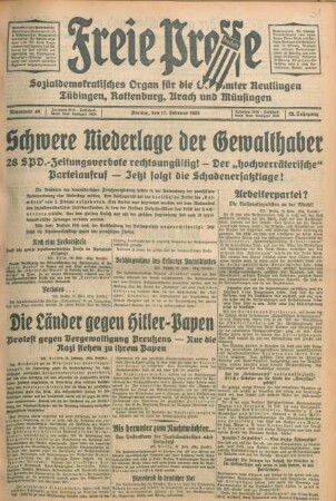 Freie Presse 1933 (Nr. 40)
