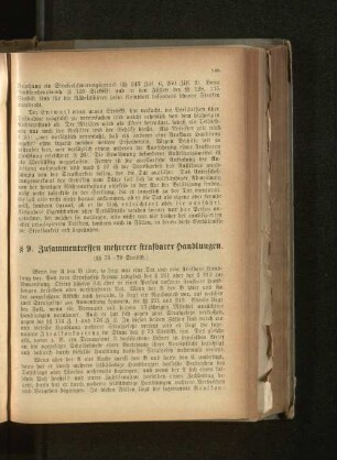 § 9. Zusammentreffen mehrerer strafbarer Handlungen.