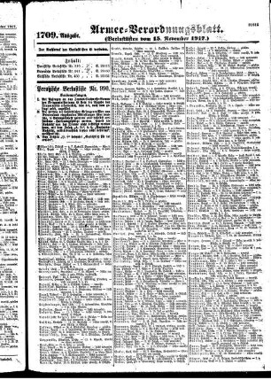 1709. Ausgabe. Donnerstag, 15. November 1917