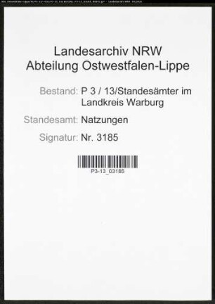 Heiratsregister Standesamt Natzungen