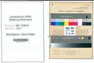 Entnazifizierung Hans Walter Kirschbaum , geb. 01.01.1908 (Angestellter)