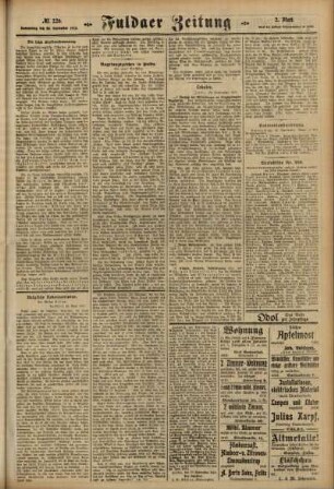 Zweite Ausgabe vom Donnerstag, den 30. September 1915.