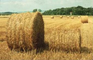Fotografie: Erntetechnik, Rundballen, Strohbergung