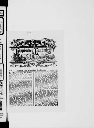 Lippischer Landwirth : Gratis-Beilage zum Lippischen Volksblatte