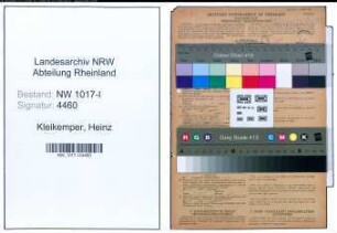 Entnazifizierung Heinz Kleikemper , geb. 11.06.1913 (Textilkaufmann)
