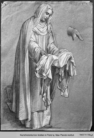 Figurenstudie zu den Fresken der Casa di Santa Caterina in Siena
