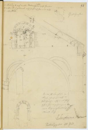 San Simpliciano, Mailand: Schnitte, Details (aus: Skizzen- und Fotoalbum 3)