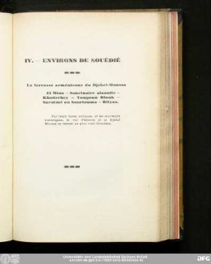 IV. — Environs De Souédié