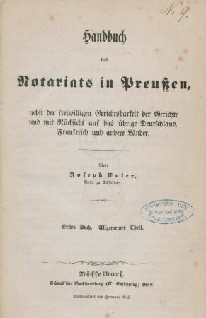 Buch 1: Allgemeiner Theil