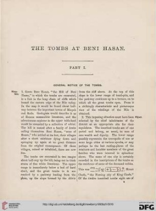 General notice of the tombs