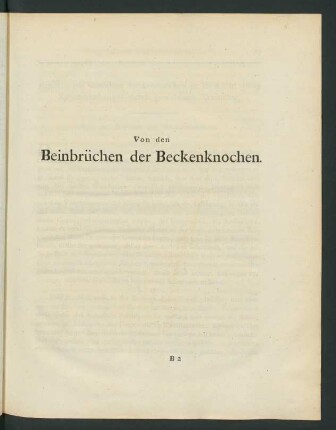 Von den Beinbrüchen der Beckenknochen