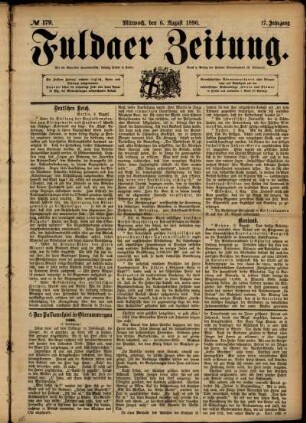 Ausgabe vom Mittwoch, den 06. August 1890.