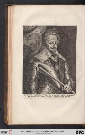 Charles Emanuel, dit le grand, duc de Savoye, prince de Piémont