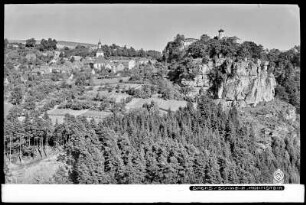 Blick auf Hohnstein mit Burg