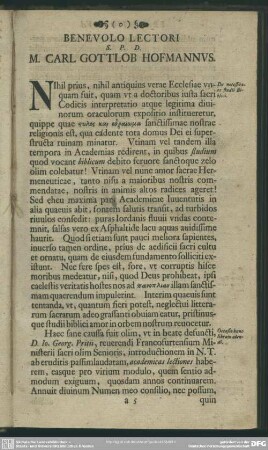 Praefatio Nova