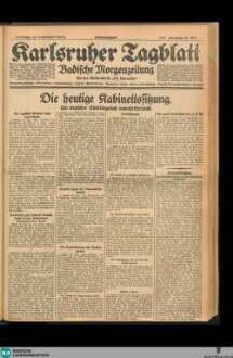 Karlsruher Tagblatt, Abendausgabe