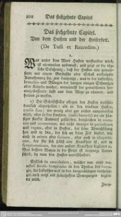 Das sechzehnte Capitel. Von dem Husten und der Heiserkeit (De Tussi et Raucedine.)