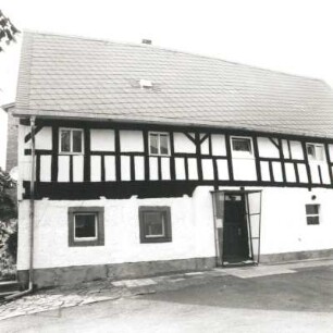 Colditz-Möseln, Seuphaer Straße 4 a. Wohnstallhaus (16./17. Jh. begonnen). Hofansicht (Teilansicht)