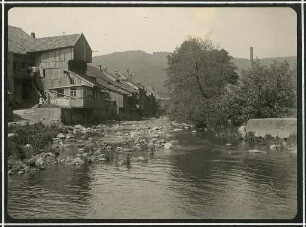 Erster Weltkrieg - "Aus den Stellungskriegen in den Vogesen". Schirmeck mit Breusch, französisch: Bruche, Département Bas-Rhin