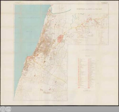 Stadtplan Von Jaffa Und Tel Aviv