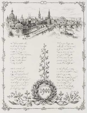 Text mit Dresden-Ansicht, Seite 9