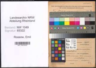 Entnazifizierung Emil Rossow , geb. 02.12.1887 (Lehrer)