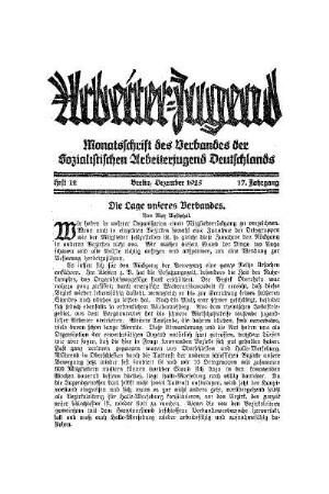 Die Lage unsere Verbandes