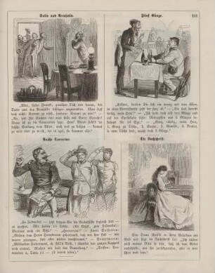 "Dativ und Akkusativ" "Fünf Gänge" "Rasche Correctur" "Die Nachschrift"