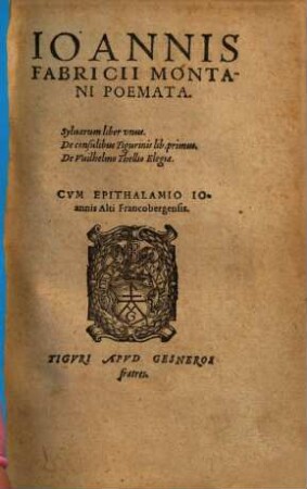 Ioannis Fabricii Poemata