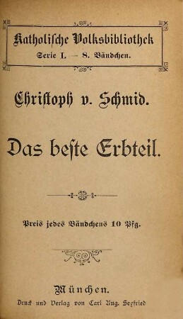 Das beste Erbteil