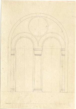 Gärtner, Friedrich von; München; Universität - Säulen (Ansicht)