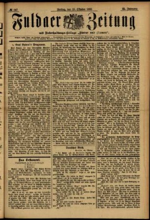 Ausgabe vom Freitag, den 25. Oktober 1895.